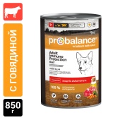 Консервированный корм для собак Probalance Поддержка иммунитета с говядиной, 850г