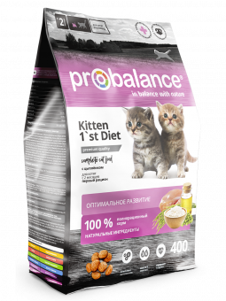 Сухой корм для котят Probalance Первый рацион с цыпленком, 400г