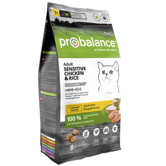 Сухой корм для кошек Probalance Чувствительное пищеварение, 8кг